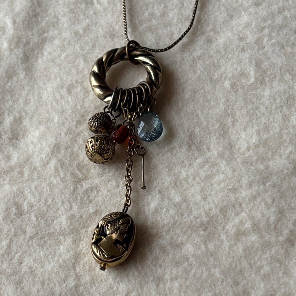 Elegant Gold Pendant Necklace- 26 inches